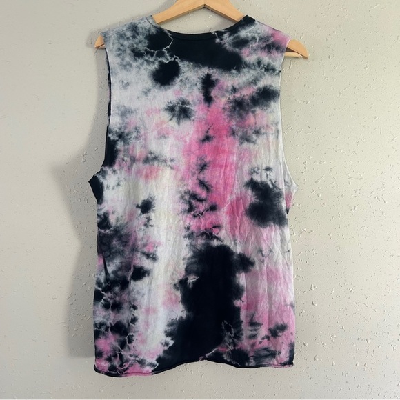 Urban Outfitters Black Pink Tie-Dye Tank Top And Party Casual College Large - Picture 4 of 6